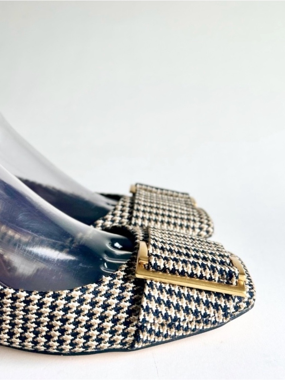 Sarto Khaki Black White Textile Square Toe Sandals size 8.5. - Picture 14 of 16